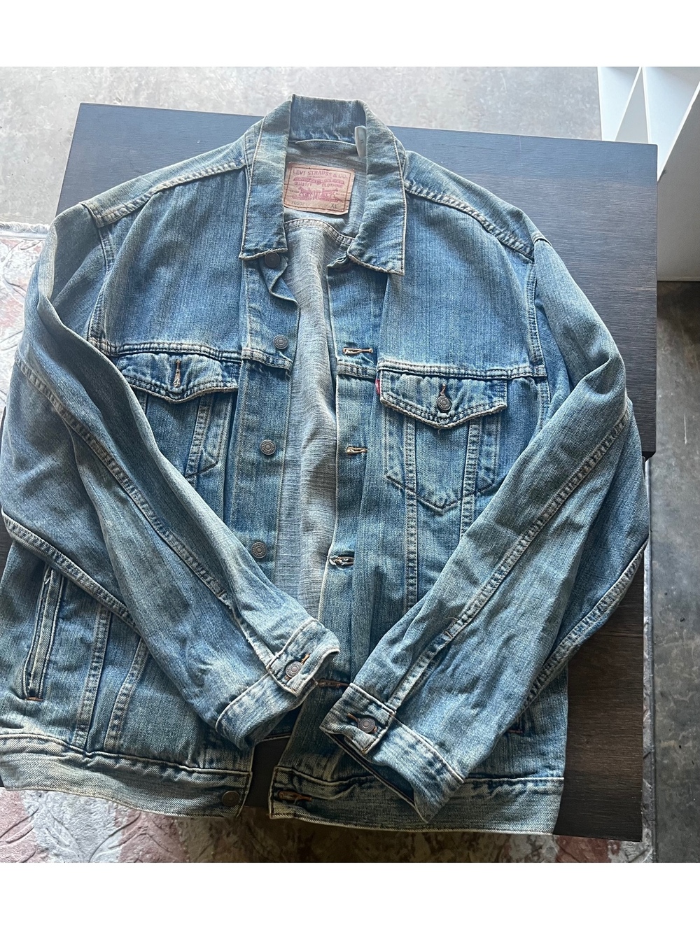 Levi’s 70507 Men’s XL Denim Trucker Jacket Vintage Blue Faded Red Tab